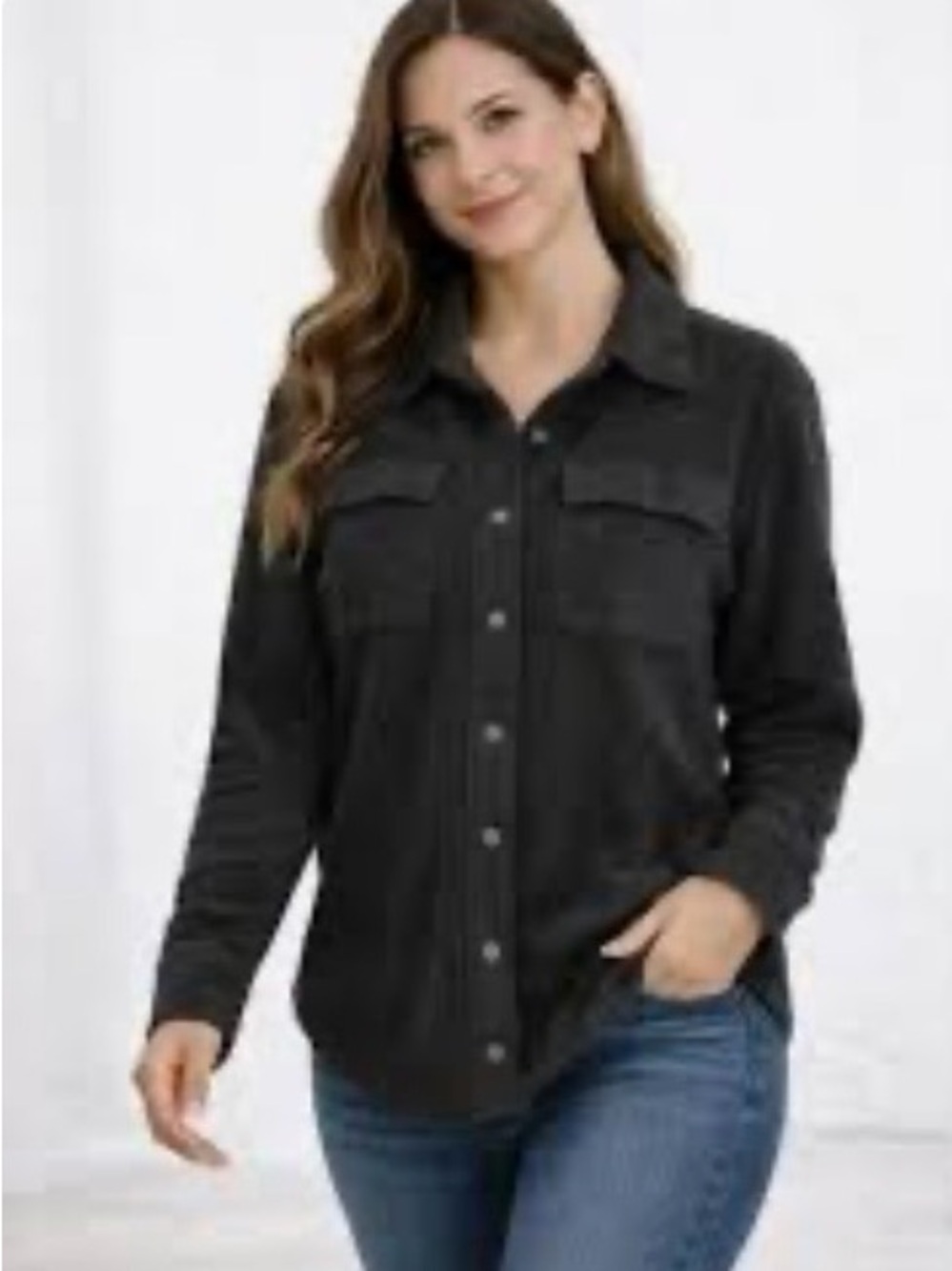 PINK Victoria's Secret Black Button-Up Jacket